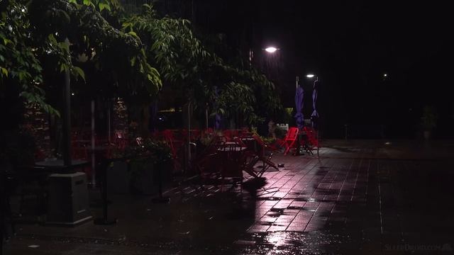 ► Cafe At Night: Heavy Night Rainfall And Thunderstorm Sounds For Sleeping 10 Hours. Hard (lluvia)