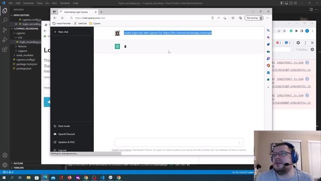 Cypress: Create Automation with ChatGPT vs Cypress TC Recording смотреть онлайн