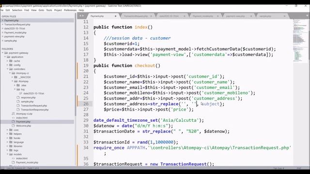 How to Integrate Atom Payment Gateway Integration in Codeigniter | Store Response in Database |Part смотреть онлайн
