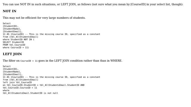 Databases: MS sql query value one table but not another join table where\* (2 Solutions!!) смотреть онлайн
