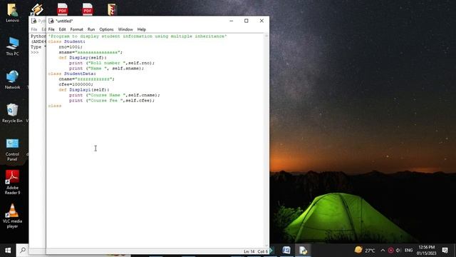 Python Program To Display Student Information With Multiple Inheritance смотреть онлайн