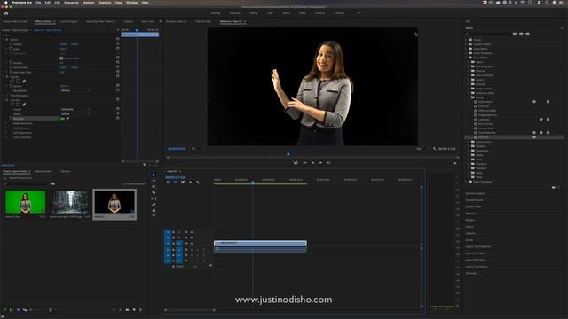 How to Remove Green Screen Video Background in Adobe Premiere Pro CC (Tutorial) смотреть онлайн