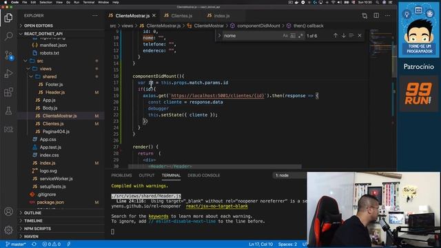 React - Cadastrando e Alterando dados em uma API dotNet Core - TORNE-SE UM PROGRAMADOR смотреть онлайн