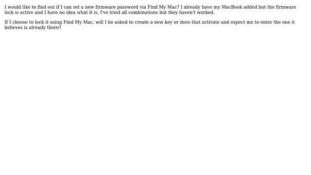 Apple: Can I reset firmware password via Find My Mac? смотреть онлайн