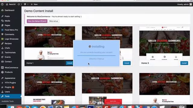 Import Demo Data in RedChili - Restaurant WordPress Theme смотреть онлайн