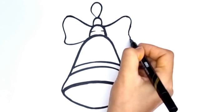 How to draw a cute bell | Как нарисовать колокольчик для детей | Bolalar qo'ng'iroqcha rasm chizish смотреть онлайн