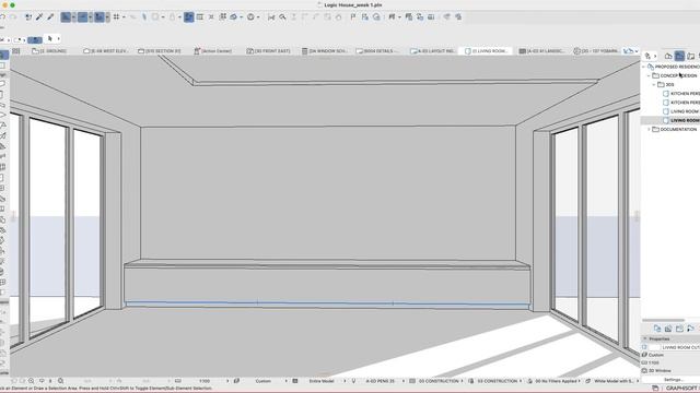 ARCHICAD 25 INTERIORS 03 - 3D VIEW 2 POINT PERSPECTIVE смотреть онлайн