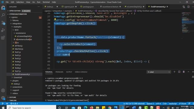 067 Implementing Step Definition files for features built with real cypress code смотреть онлайн
