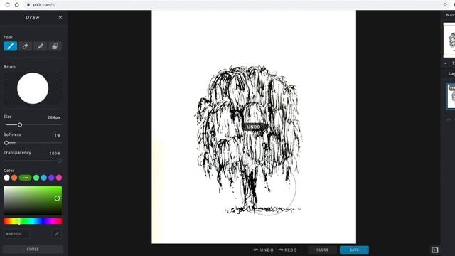 Painting Tree Drawings Online with Pixlr смотреть онлайн