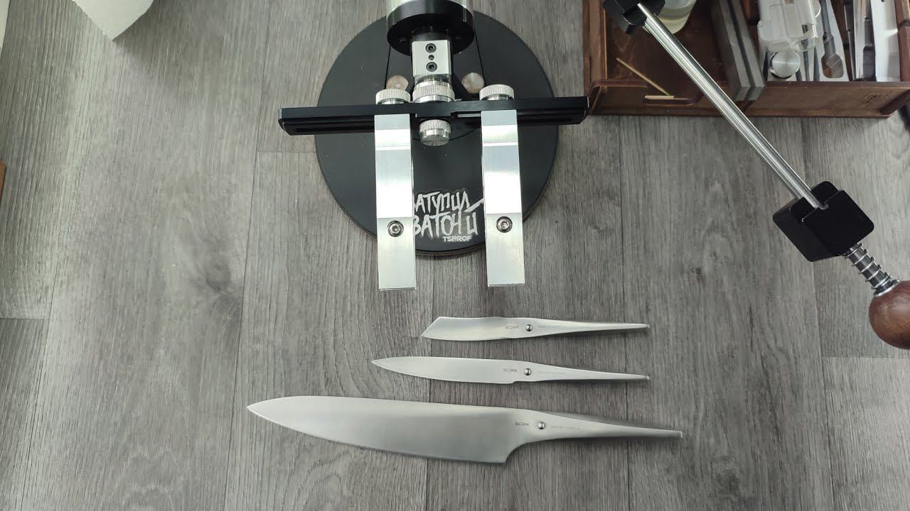 Заточка кухонного наборв Bork, design by Porsche:) немного про заусенец. TSPROF K03 Pro. смотреть онлайн