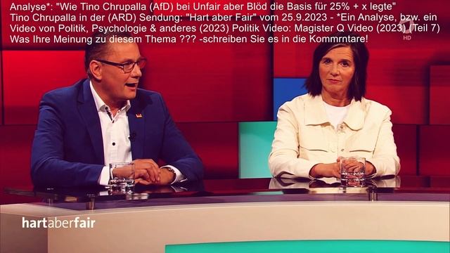 Analyse*: "Wie Tino Chrupalla (AfD) bei Unfair aber Blöd die Basis für 25% + x legte" смотреть онлайн