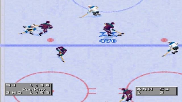 NHL 96 (Super Nintendo) - Mighty Ducks at San Jose Sharks смотреть онлайн