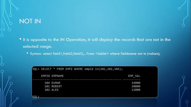 NOT IN with SELECT Command - SQL Basics Tutorial - Part 22 смотреть онлайн