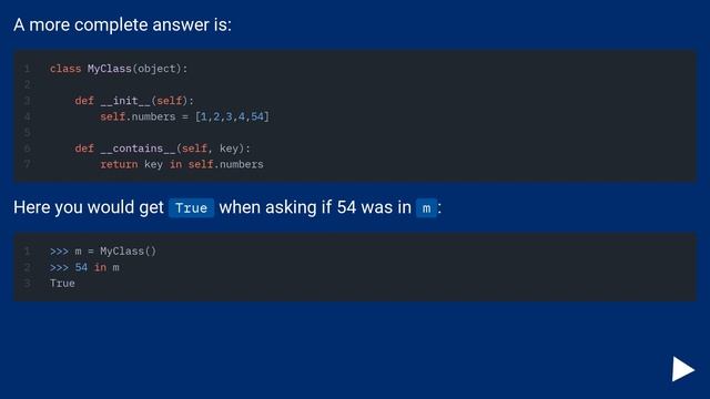 Override Python's 'in' operator? смотреть онлайн