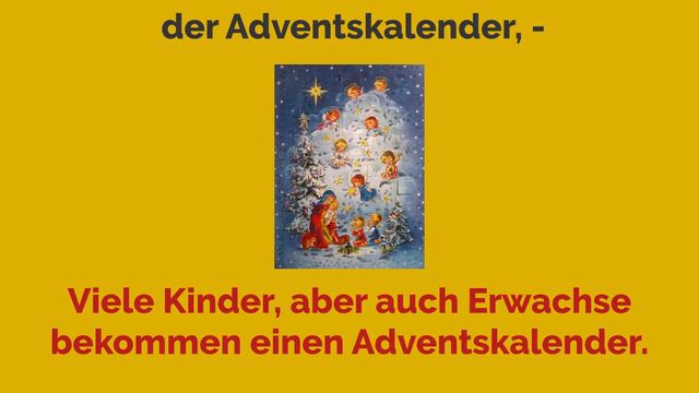 Deutsch Lernen | Advent, Vorweihnachtszeit | Wortschatz A2, B1, B2 Vokabeln, Learn German Christmas