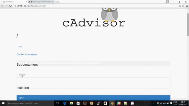Medindo Recursos com o cAdvisor смотреть онлайн