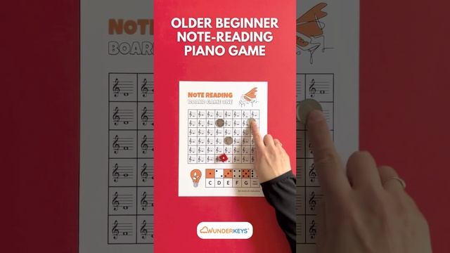 Piano Theory Game (Note Reading for Older Beginners) #WunderKeys #Shorts смотреть онлайн