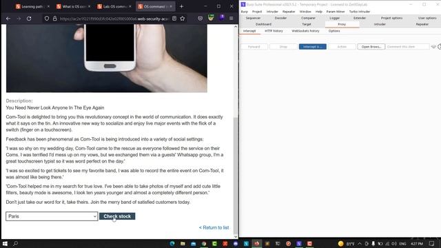 OS Command Injection, Simple Case | Web Security Academy (Audio) смотреть онлайн