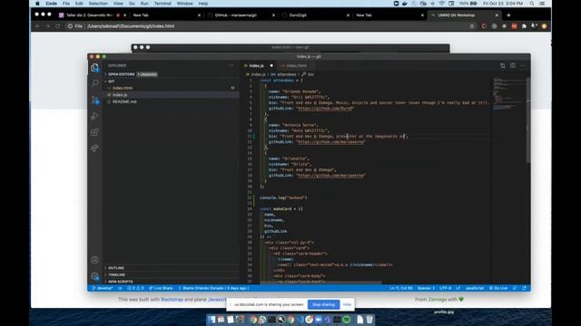 Taller 5 Desarrollo Web Git Hub смотреть онлайн