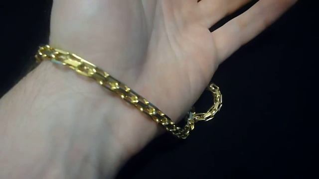 Позолоченная цепочка из серебра двойной якорь. Видеообзор. серебро 925 пробы. смотреть онлайн