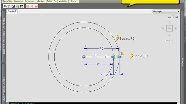 AutoCad - Динамический блок - Chain action смотреть онлайн
