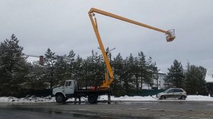 Автовышка ВС-22.01 подъем на полный вылет.