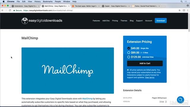 Course WordPress Ecommerce Easy Digital Downloads - 08 Connecting to Services: Video 23 смотреть онлайн