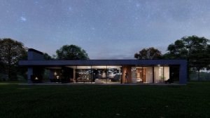 Одноэтажный дом с плоской крышей