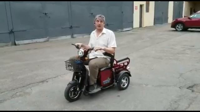 Трицикл электрический для взрослых. Элетроскутер взрослый Trike. Для детей и пожилых. Надежный. смотреть онлайн