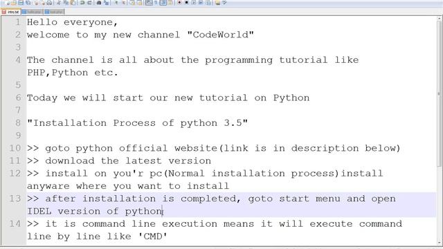 Python Tutorial 1 - Installation of Python 3 5 смотреть онлайн
