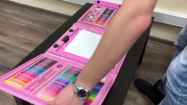 Наборы для рисования 176 предметов с мольбертом! online video cutter com смотреть онлайн