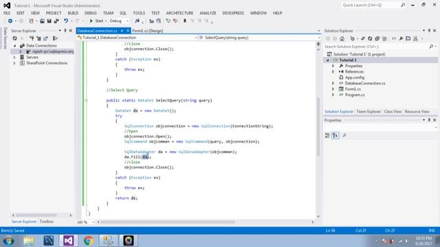 DATABASE CONNECTION COMMON CODE (C# SQL SERVER) смотреть онлайн