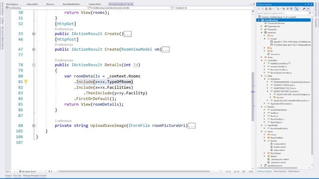 Show Hotel Room Details in Hotel Booking Project | ASP.NET CORE смотреть онлайн