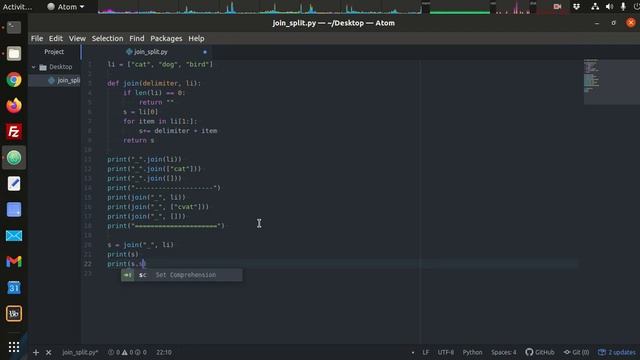 Python 3 String Join and Split смотреть онлайн