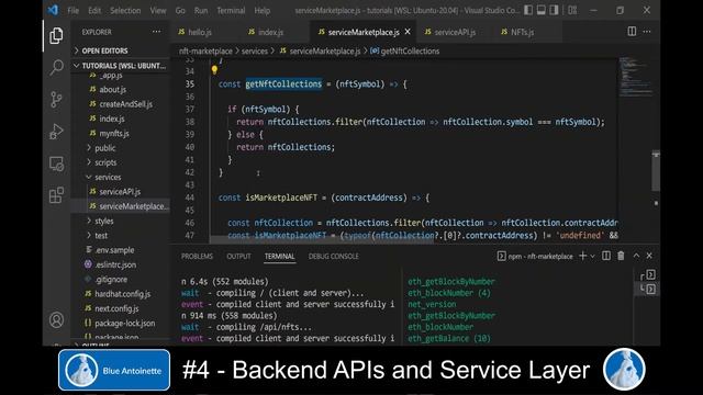NFT Marketplace with Lazy Minting #4 Backend APIs and Service Layer смотреть онлайн