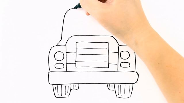 Как нарисовать грузовую машину / Мультик раскраска для детей / Раскрась Ка смотреть онлайн