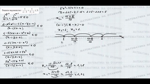 ЕГЭ 2022. Профильная математика. Рациональные неравенства. Часть 4 смотреть онлайн