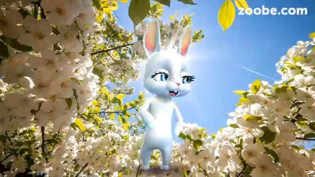 Всем женщинам и девушкам на 8 марта поздравление от Зайки Zoobe - Виртуальная открытка смотреть онлайн