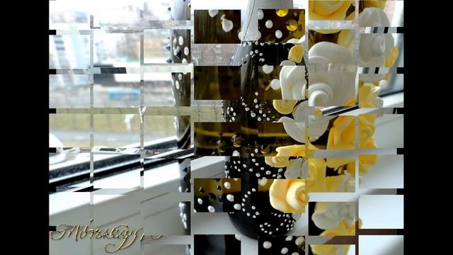 Идеи декора бутылок. Лепка из холодного фарфора и соленого теста смотреть онлайн