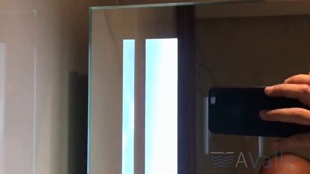Зеркало с встроенной подсветкой, подвесной шкаф на заказ от AValle. смотреть онлайн