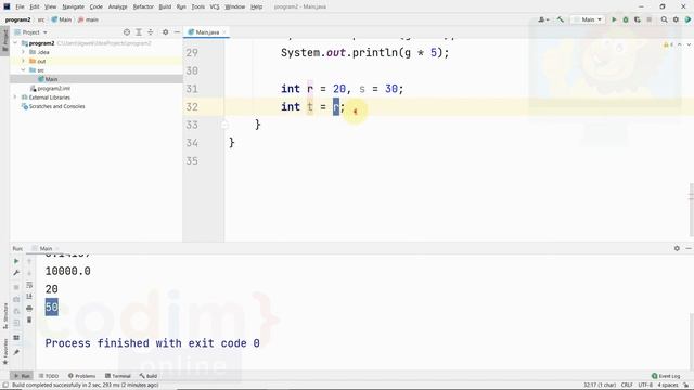 #Java Урок 2.9 Решение 2 задания. Видеоуроки с нуля для детей 12+ лет от школы Codim.Online смотреть онлайн