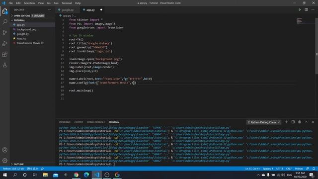Code Google Translate voi Python va Tkinter | Nguồn: CodeXplore смотреть онлайн