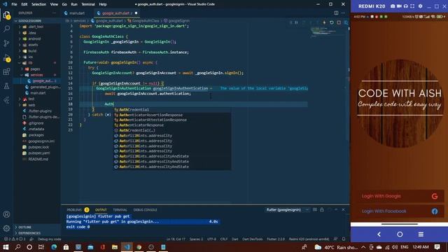#1 #Flutter#GoogleSignIn with #Firebase смотреть онлайн
