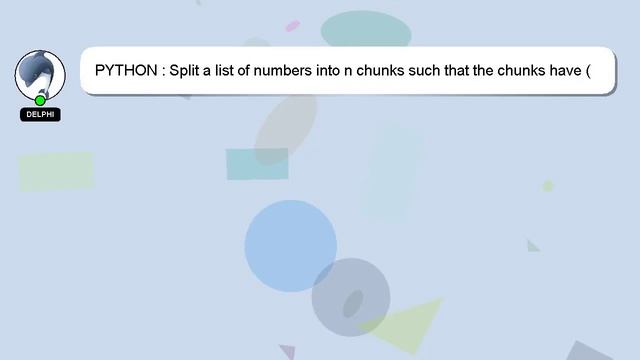 PYTHON : Split a list of numbers into n chunks such that the chunks have (close to) equal sums and смотреть онлайн