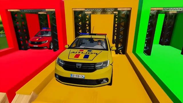 CHEVROLET, DODGE, DACIA, AUDI, VOLKSWAGEN ALL POLICE CARS TRANSPORTING WITH TRUCKS! FS22# смотреть онлайн