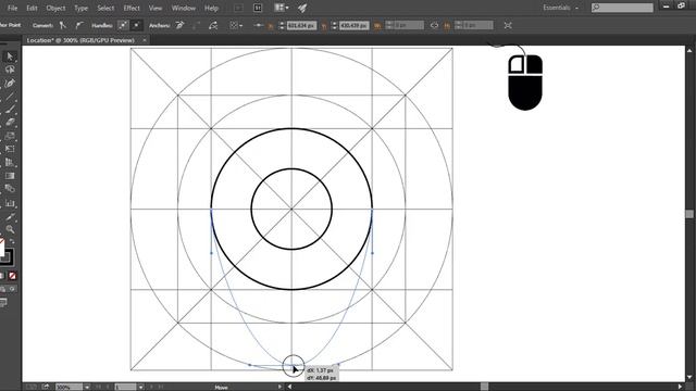 How to Draw Glyphicons-Location Pin Using Grid in Adobe Illustratror смотреть онлайн