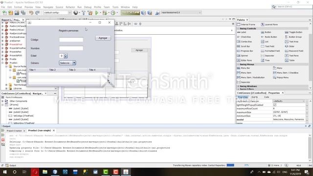 Uso de Jlabel, Jtable, Jbutton, combo box y spinner en java смотреть онлайн