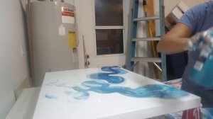 (1) My very first acrylic pour painting video! ~ New To YouTube ~ Molly's Artistry
