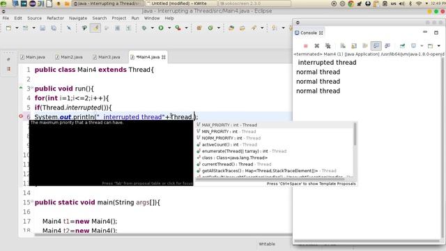 163 Java advanced interrupting Thread عملية المقاطعة смотреть онлайн