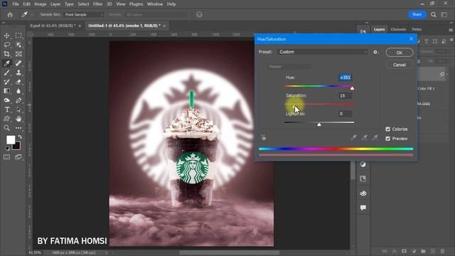 How to Design STARBUCKS Social Media Banner I Photoshop Tutorial смотреть онлайн